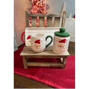 Lang Christmas Mug, platter and Canister Set